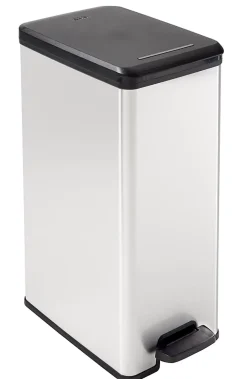 DECO SLIM BIN Poubelle rectangulaire à pédale 40L - Veba