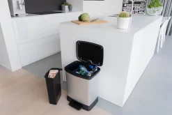 DECOBIN DUO Poubelle rectangulaire à pédale 30L (10L+18L) - Veba