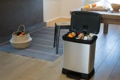 DECOBIN DUO Poubelle rectangulaire à pédale 30L (10L+18L) - Veba