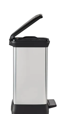 DECOBIN DUO Poubelle rectangulaire à pédale 30L (10L+18L) - Veba