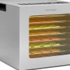 Deshydrateur Alimentaire 850W avec 8 Plateaux en Acier Inoxydable, Circulation d'Air, Fonctionnement Silencieux pour Fruits