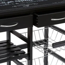 Desserte à roulettes 5 niveaux Noir Gustaf - 5Five