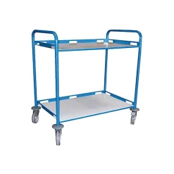 Desserte cantine tôle BLEU 3 plateaux 850x500mm - charge max 200kg - 880008990