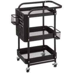 Desserte de cuisine à 3 niveaux L. 51 cm métal noir ,5Five