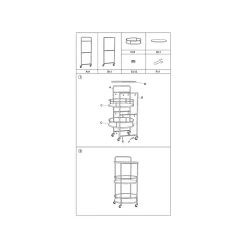 Desserte de Cuisine 3 Niveaux 