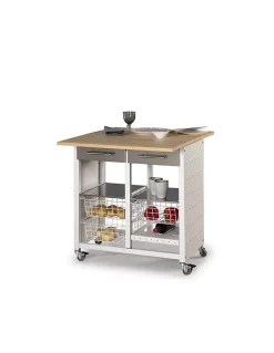 Desserte de cuisine double convertible en table d'appoint, EKO