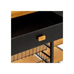 Desserte de cuisine Nera - Bambou et métal