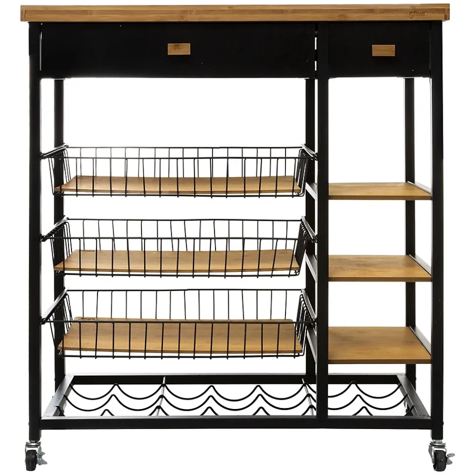 Desserte de cuisine Nera - Bambou et métal