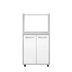 Desserte de cuisine OSLO 60 cm blanc mat 2 portes 1 niche