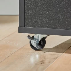 Desserte Roulante,Chariot Cuisine,Buffet Multifonctionnel,Etagère Latérale,Noir,FKW113-SCH SoBuy