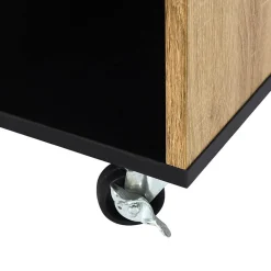 DINAJ - Desserte à Roulettes Multi-Rangement Aspect Bois