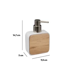 Distributeur à savon en résine Naturéo blanc 300ml - Blanc- 5five