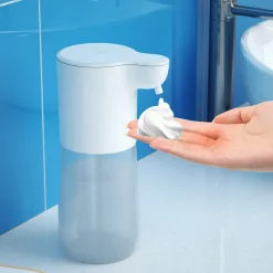 Distributeur automatique de savon de 600 ml avec chargement USB pour cuisine et salle de bain