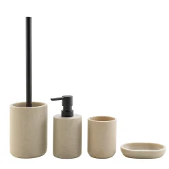 Distributeur de savon - Effet granite pour salle de bain (7x16 cm - Sable)