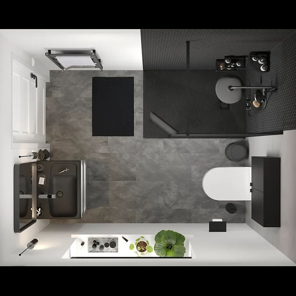 Distributeur de savon 200 ml, noir, GoodHome Kina