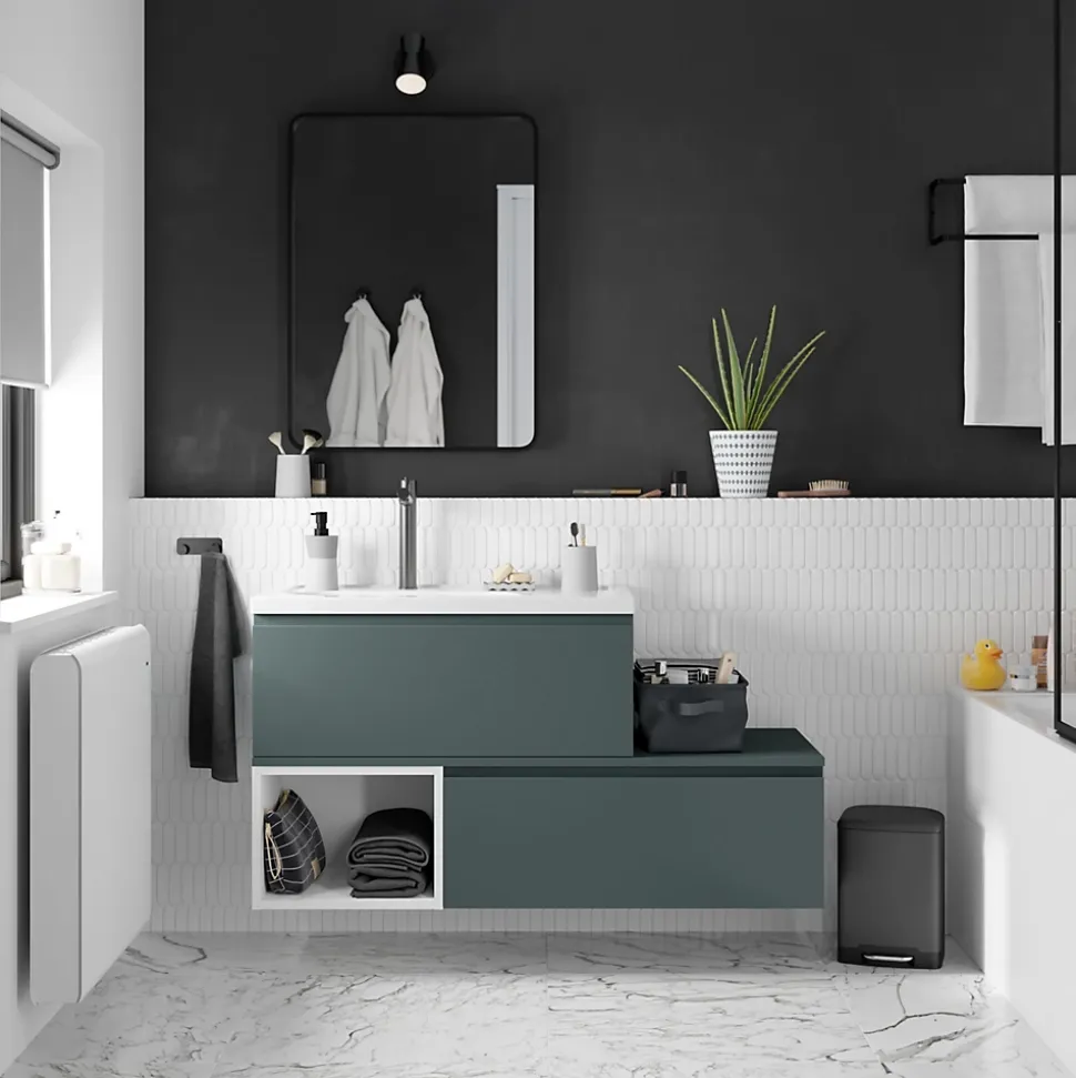 Distributeur de savon 200 ml, noir, GoodHome Kina