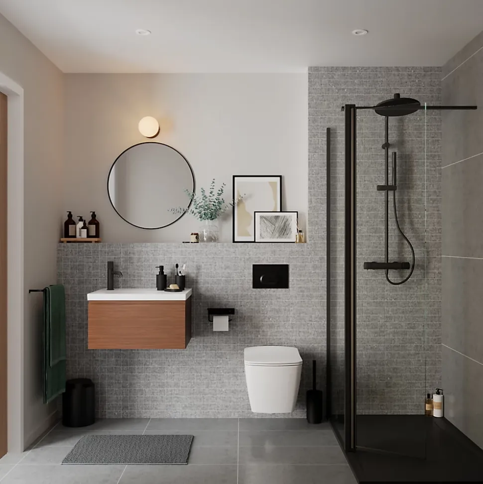 Distributeur de savon 200 ml, noir, GoodHome Kina