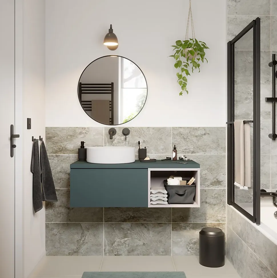 Distributeur de savon 200 ml, noir, GoodHome Kina