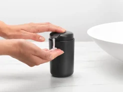 Distributeur de savon 250 ml effet grès noir Renew Brabantia