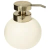 Distributeur de savon à pompe coloris ivoire et acier doré, 5Five Duo