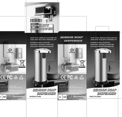 Distributeur de savon automatique en acier inoxydable avec base étanche et détecteur de mouvement infrarouge