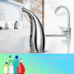 Distributeur de Savon Automatique, 300ML Distributeur de Savon Electrique avec Capteur, IPX6 Distributeur de Savon Etanche pour