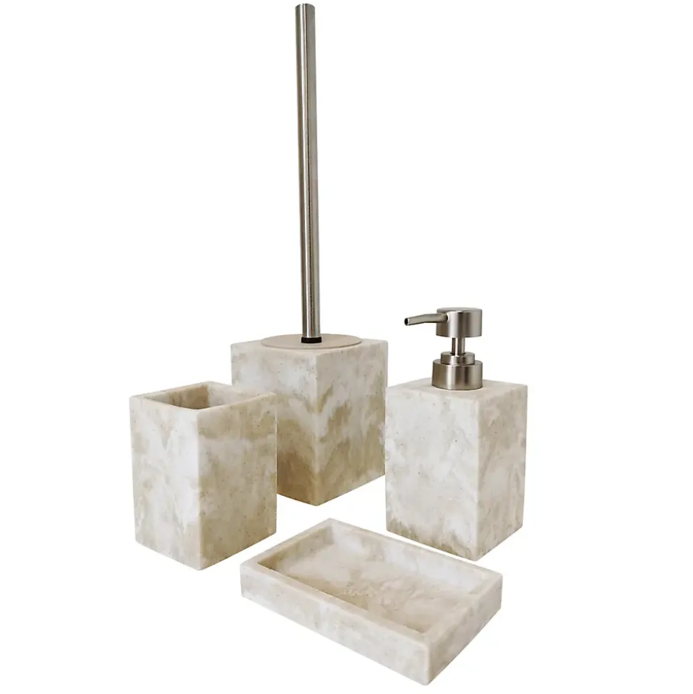 Distributeur de savon en polyrésine, effet pierre, GoodHome Cenia