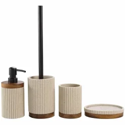 Distributeur de savon en acacia (17x6 cm - Naturel)