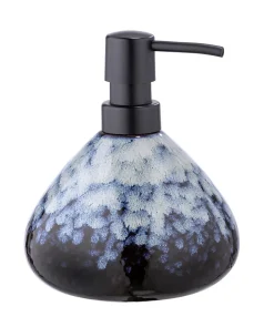 Distributeur de savon en céramique, bleu, Wenko Rosali