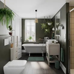 Distributeur de savon Koros blanc et vert gris GoodHome