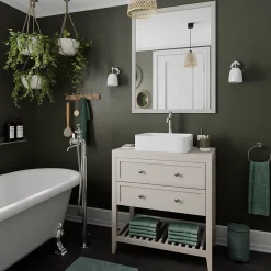 Distributeur de savon Koros blanc et vert gris GoodHome