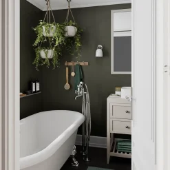 Distributeur de savon Koros blanc et vert gris GoodHome