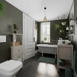 Distributeur de savon Koros blanc et vert gris GoodHome