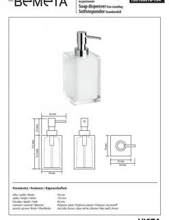 Distributeur de savon liquide carré à poser VISTA en résine 250ml-Blanc-Blanc-7 --8.2 --7