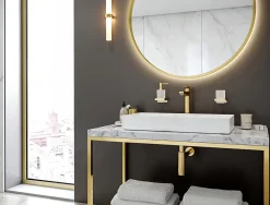 Distributeur de savon liquide aspect doré poli Addstoris Hansgrohe