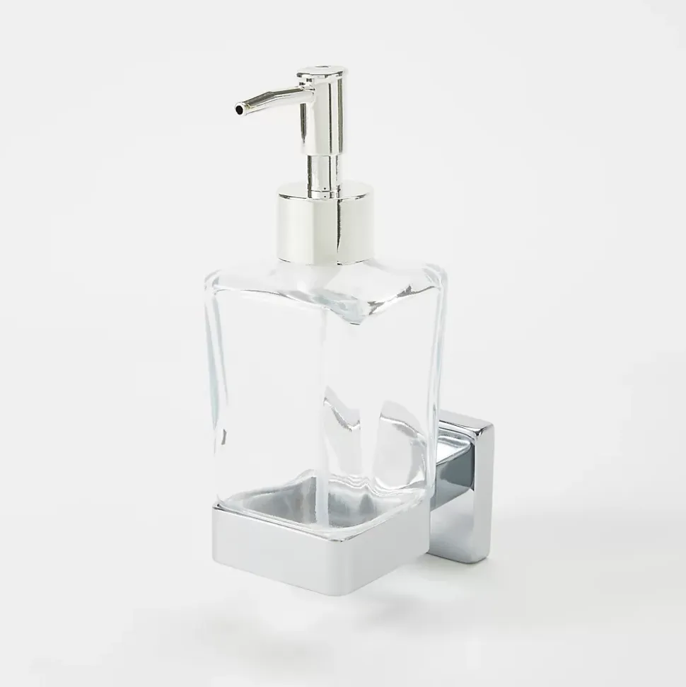 Distributeur de savon mural en verre et chromé Alessano GoodHome