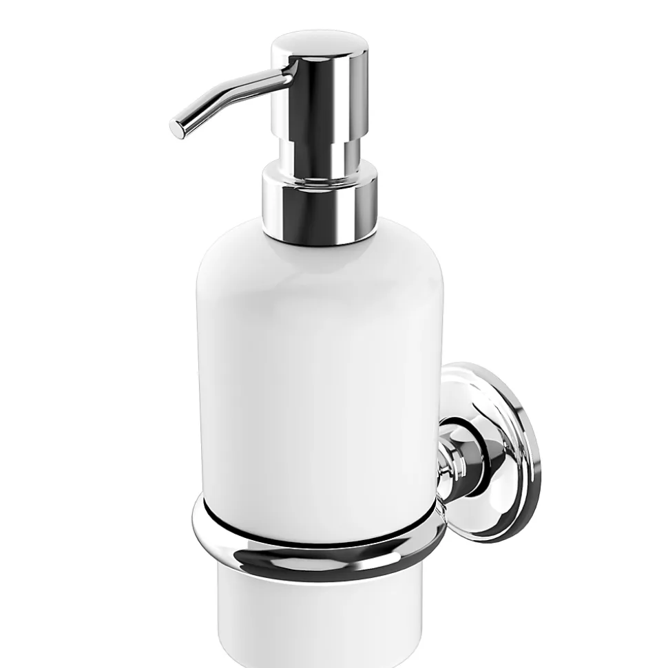 Distributeur de savon mural acier inoxydable chromé Endell GoodHome