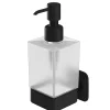 Distributeur de savon mural acier inoxydable noir Teesta GoodHome