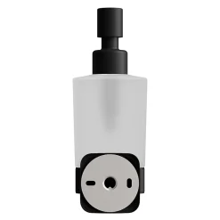 Distributeur de savon mural acier inoxydable noir Teesta GoodHome