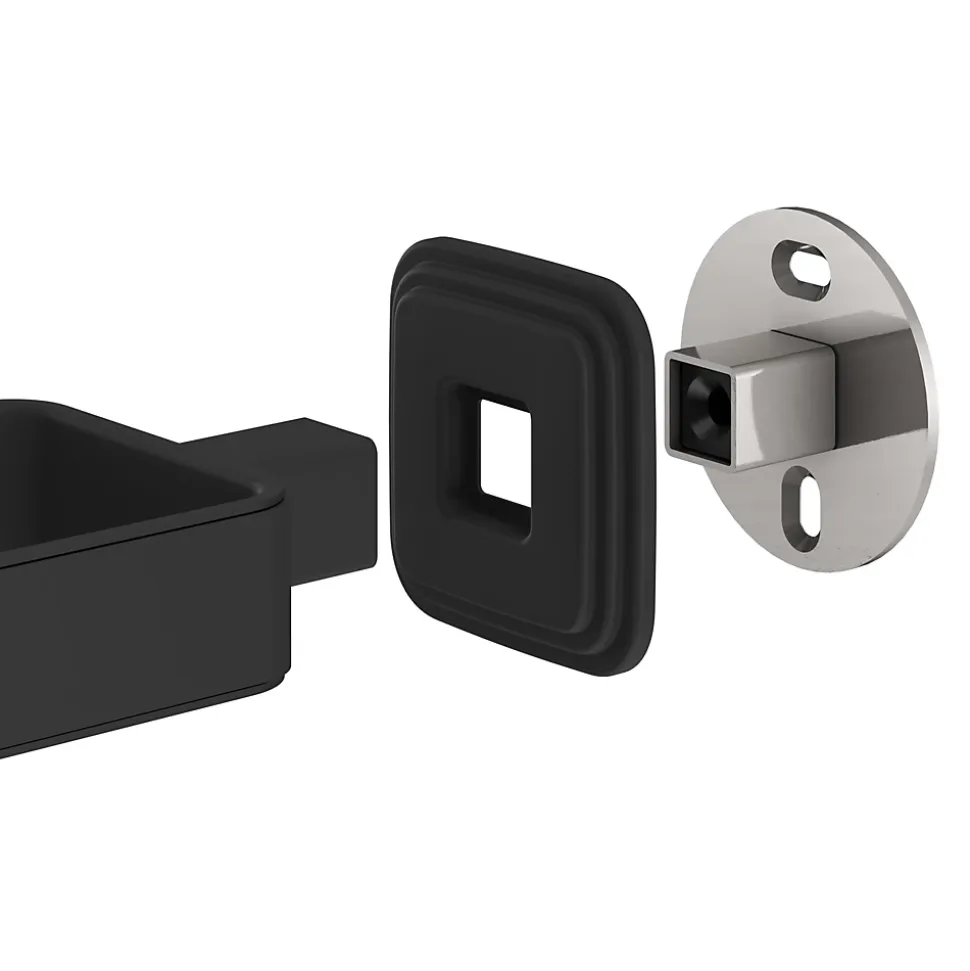 Distributeur de savon mural acier inoxydable noir Teesta GoodHome