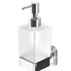 Distributeur de savon mural acier inoxydable chromé Teesta GoodHome