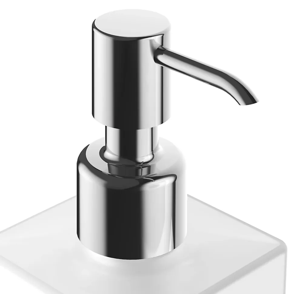 Distributeur de savon mural acier inoxydable chromé Teesta GoodHome