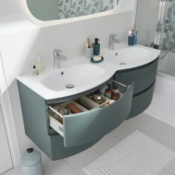 Distributeur de savon vert pinède 200 ml Ø8 x H.8 cm, GoodHome Kina