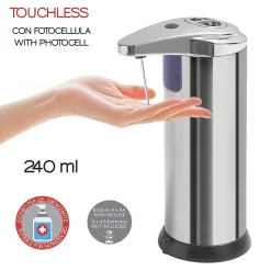 Distributeur De Savon/Gel De Comptoir 240 Ml Acier Inoxydable Chrome Chromis