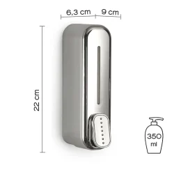 Distributeur Mural De Gel Savon 350Ml En Résine Chromée Mullet