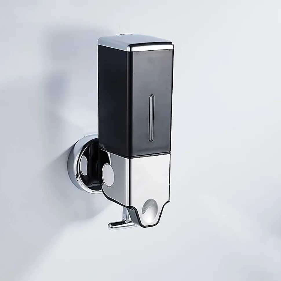 Distributeur Mural de Savon pour Les Mains,Savonnerie Commerciale, (Noir, 500ml)