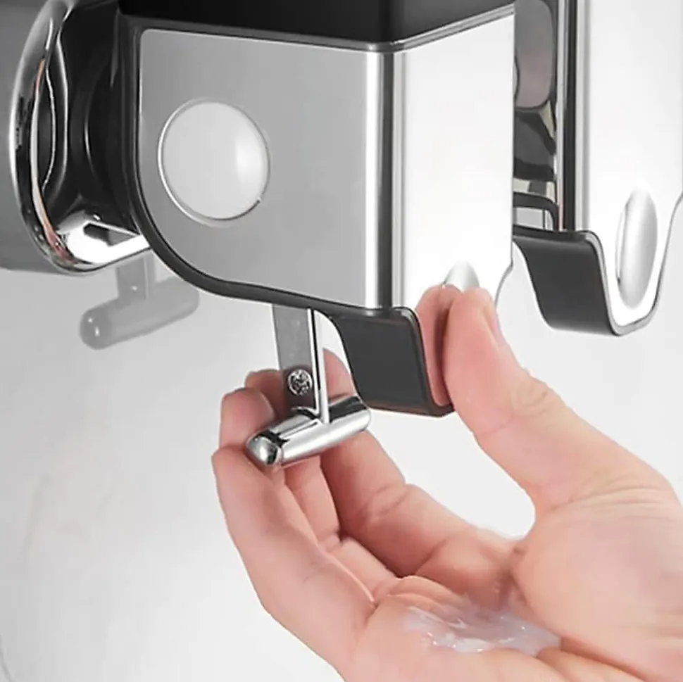 Distributeur Mural de Savon pour Les Mains,Savonnerie Commerciale, (Noir, 500ml)