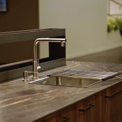 Distributeur savon cuisine encastrable Luisina inox massif