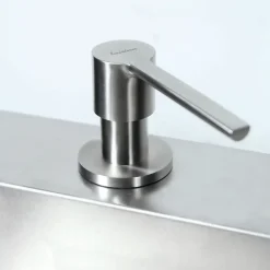 Distributeur savon cuisine encastrable Luisina inox massif