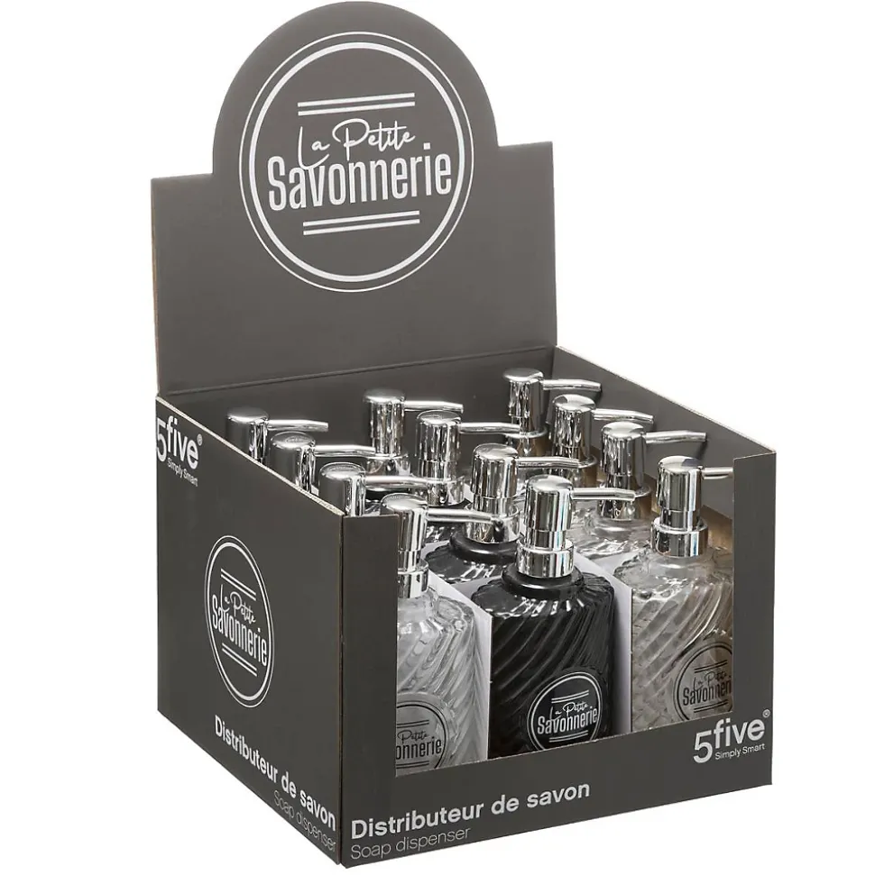Distributeur Savon Verre Box - Gris- 5five